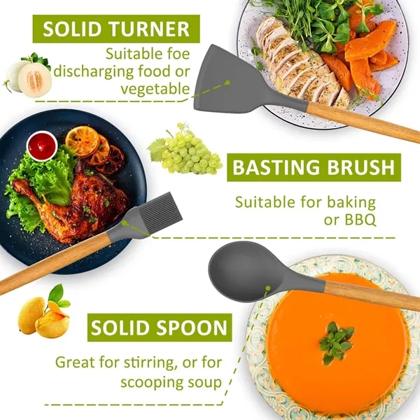 Silicone Cooking Utensil Set - Silicone Cooking Utensil Set - Image 5 of 6