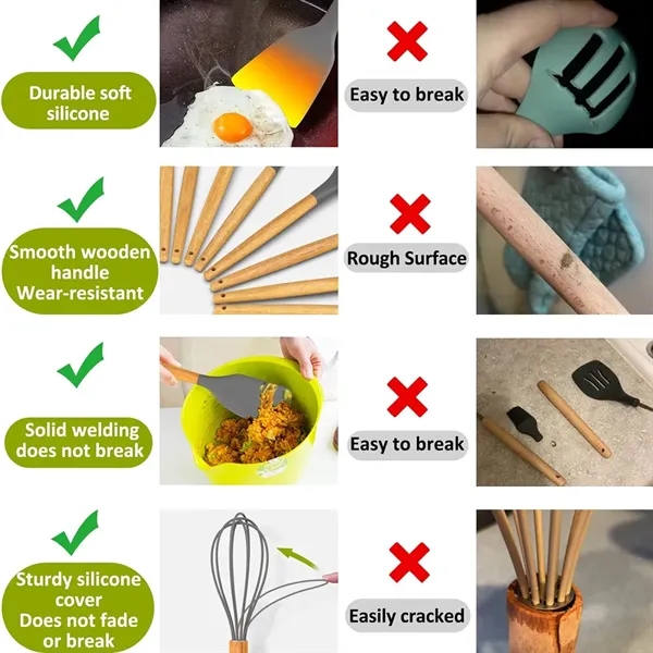 Silicone Cooking Utensil Set - Silicone Cooking Utensil Set - Image 6 of 6