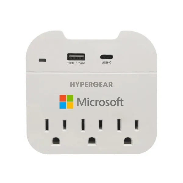 Custom HyperGear Multi Plug 5 Outlet Extender with USB-C & USB Port