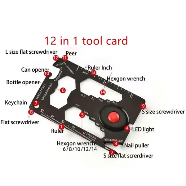 LED Wallet Multi Tool - LED Wallet Multi Tool - Image 2 of 5