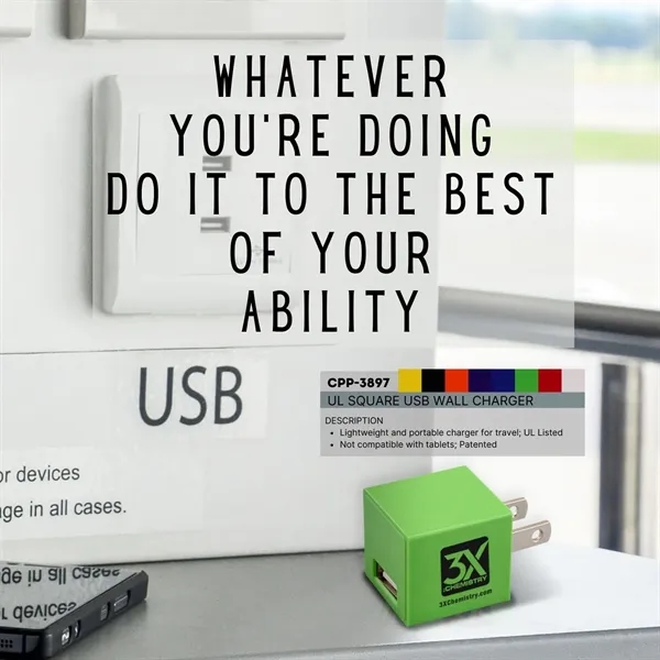 UL Square USB Wall Charger - UL Square USB Wall Charger - Image 18 of 19