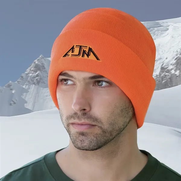 Acrylic/Polyester Micro Fleece Rib Knit Cuff Toque - Acrylic/Polyester Micro Fleece Rib Knit Cuff Toque - Image 10 of 12
