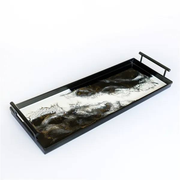 Resin Black Rectangle Tray - Resin Black Rectangle Tray - Image 12 of 15