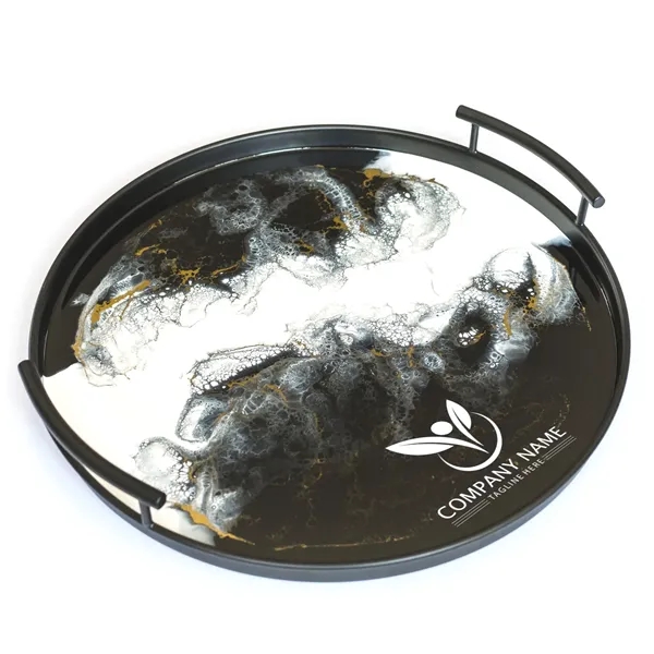 Resin Black Round Tray - Resin Black Round Tray - Image 11 of 15