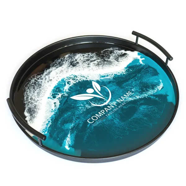 Resin Black Round Tray - Resin Black Round Tray - Image 0 of 15