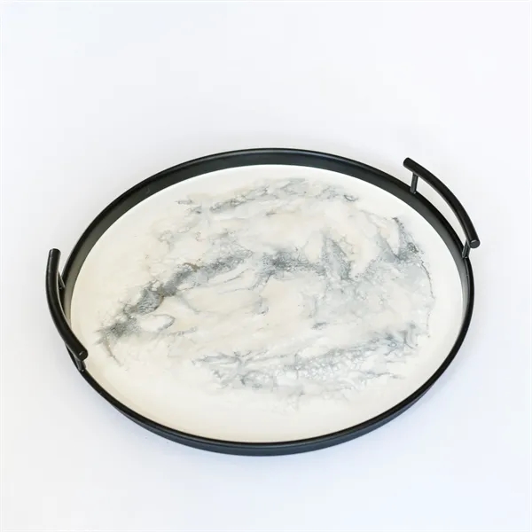 Resin Black Round Tray - Resin Black Round Tray - Image 12 of 15