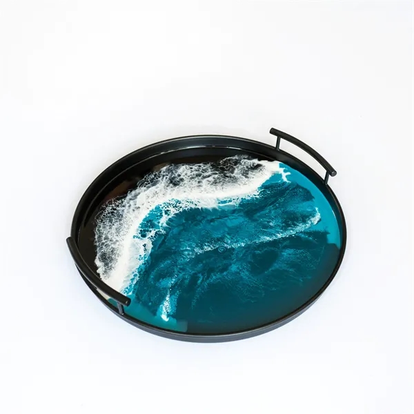 Resin Black Round Tray - Resin Black Round Tray - Image 13 of 15
