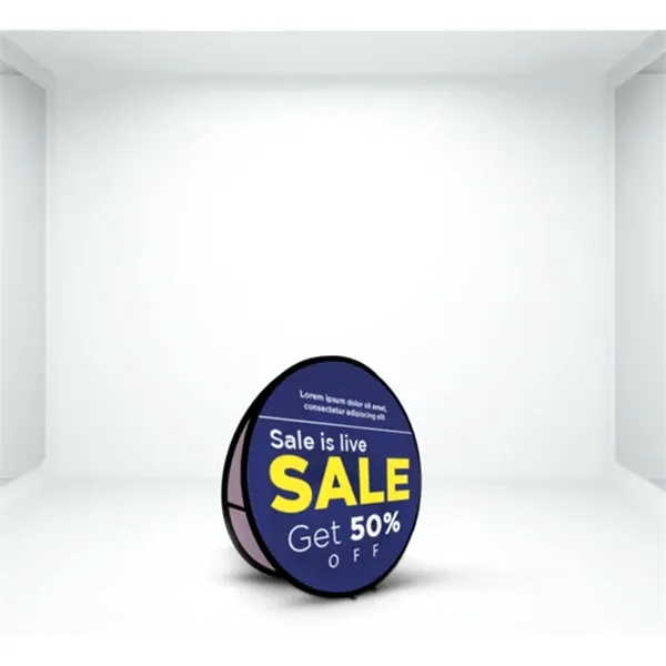 Circle Pop Up Banners  (3.94 Ft x 3.94 Ft) - Circle Pop Up Banners  (3.94 Ft x 3.94 Ft) - Image 1 of 4
