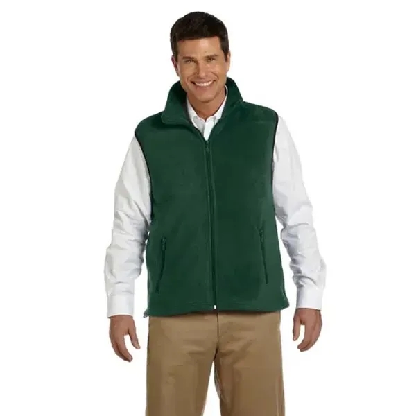 Harriton Fleece Vest - Dark/All - Harriton Fleece Vest - Dark/All - Image 6 of 7