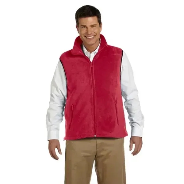 Harriton Fleece Vest - Dark/All - Harriton Fleece Vest - Dark/All - Image 4 of 7