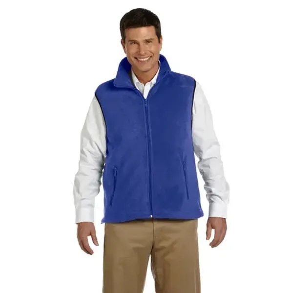 Harriton Fleece Vest - Dark/All - Harriton Fleece Vest - Dark/All - Image 2 of 7