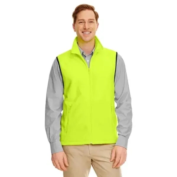 Harriton Fleece Vest - Dark/All - Harriton Fleece Vest - Dark/All - Image 1 of 7