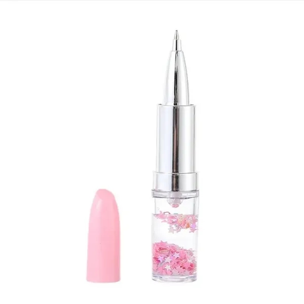 Lipstick Shape Gel Pen Oil Quicksand Glitter - Lipstick Shape Gel Pen Oil Quicksand Glitter - Image 1 of 1
