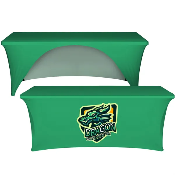 6' Open Back Stretch Table Cover (All Side - Full Imprint) - 6' Open Back Stretch Table Cover (All Side - Full Imprint) - Image 0 of 4