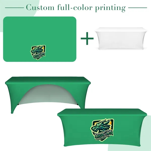 6' Open Back Stretch Table Cover (All Side - Full Imprint) - 6' Open Back Stretch Table Cover (All Side - Full Imprint) - Image 2 of 4