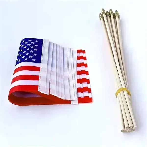 4"X6" Handheld Stick USA Flag - 4"X6" Handheld Stick USA Flag - Image 4 of 6