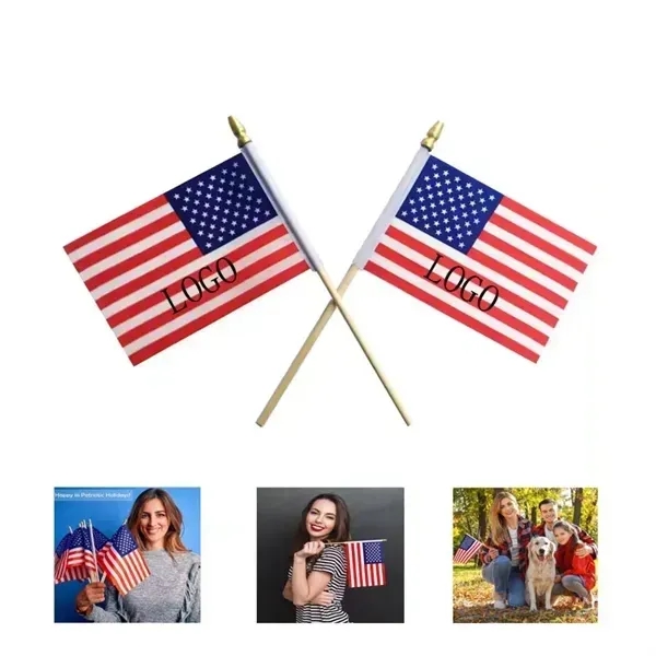 4"X6" Handheld Stick USA Flag - 4"X6" Handheld Stick USA Flag - Image 6 of 6