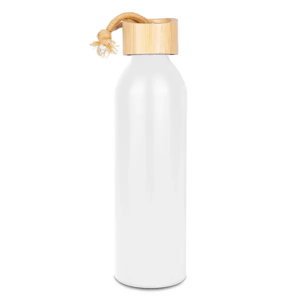 Meriden Sustainable Aluminum Bottle with Bamboo Lid &Cotton - Meriden Sustainable Aluminum Bottle with Bamboo Lid &Cotton - Image 7 of 15