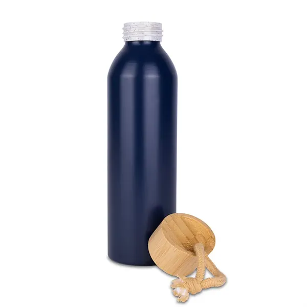 Meriden Sustainable Aluminum Bottle with Bamboo Lid &Cotton - Meriden Sustainable Aluminum Bottle with Bamboo Lid &Cotton - Image 14 of 15