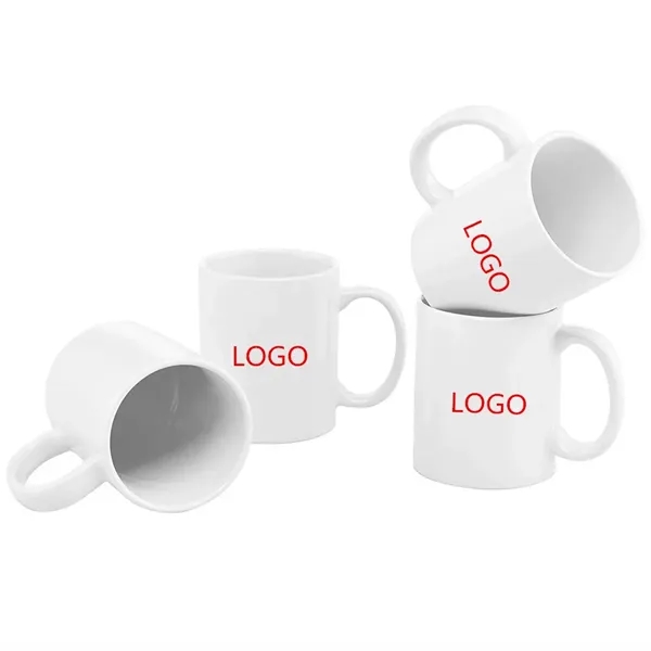 11oz  Ceramic Sublimation Mugs Blank Coffee Cup - 11oz  Ceramic Sublimation Mugs Blank Coffee Cup - Image 0 of 5
