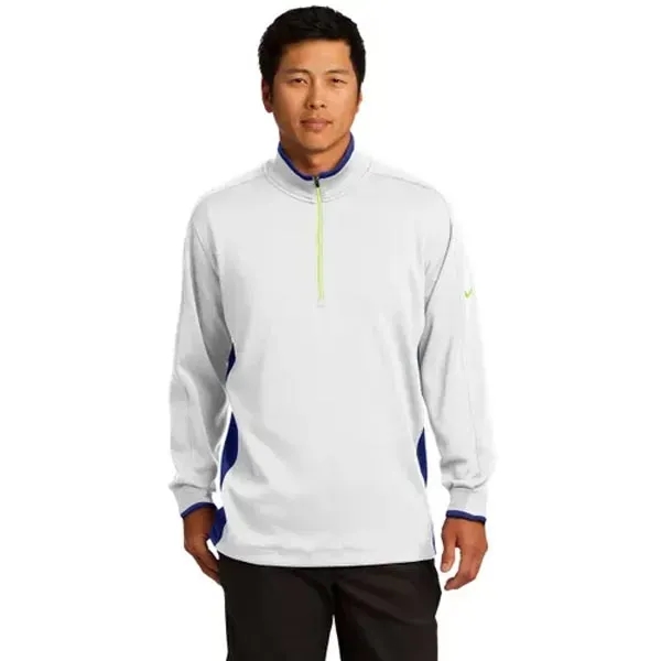 Nike Golf Dri-FIT Fabric Mix 1/2-Zip Cover-Up - Dark/All - Nike Golf Dri-FIT Fabric Mix 1/2-Zip Cover-Up - Dark/All - Image 0 of 14