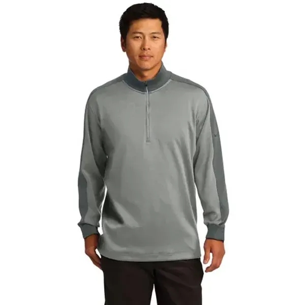 Nike Golf Dri-FIT Fabric Mix 1/2-Zip Cover-Up - Dark/All - Nike Golf Dri-FIT Fabric Mix 1/2-Zip Cover-Up - Dark/All - Image 4 of 14