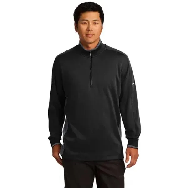 Nike Golf Dri-FIT Fabric Mix 1/2-Zip Cover-Up - Dark/All - Nike Golf Dri-FIT Fabric Mix 1/2-Zip Cover-Up - Dark/All - Image 2 of 14