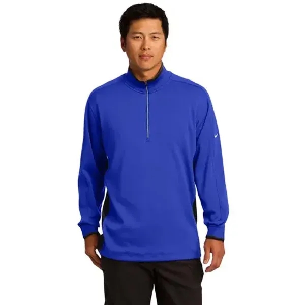 Nike Golf Dri-FIT Fabric Mix 1/2-Zip Cover-Up - Dark/All - Nike Golf Dri-FIT Fabric Mix 1/2-Zip Cover-Up - Dark/All - Image 1 of 14