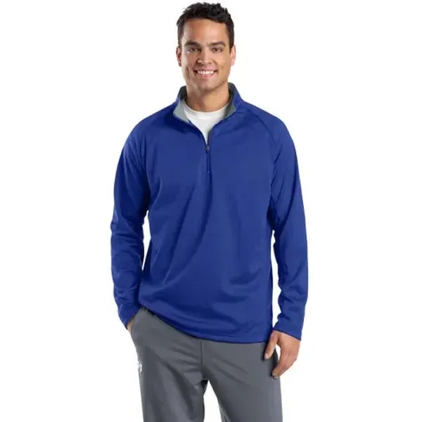 Sport-Tek Sport-Wick Quarter-Zip Fleece Pullover - Dark/All - Sport-Tek Sport-Wick Quarter-Zip Fleece Pullover - Dark/All - Image 2 of 6