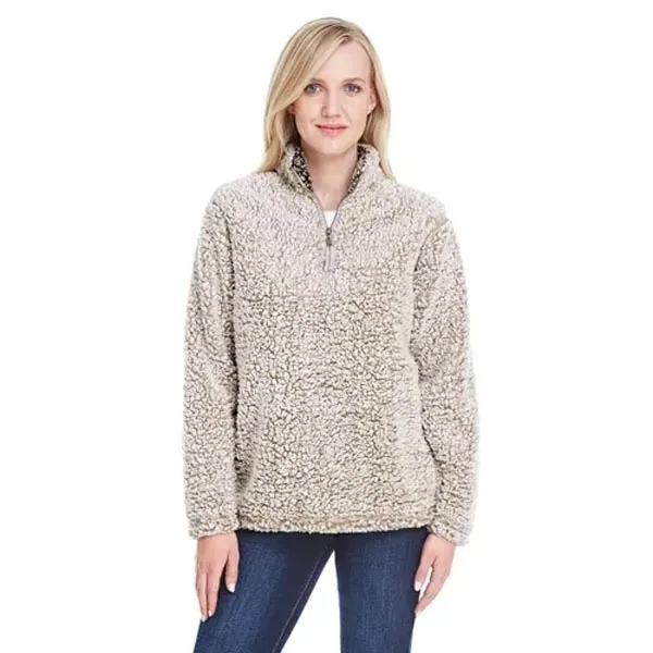 J America Ladies' Epic Sherpa Quarter-Zip - J America Ladies' Epic Sherpa Quarter-Zip - Image 0 of 6