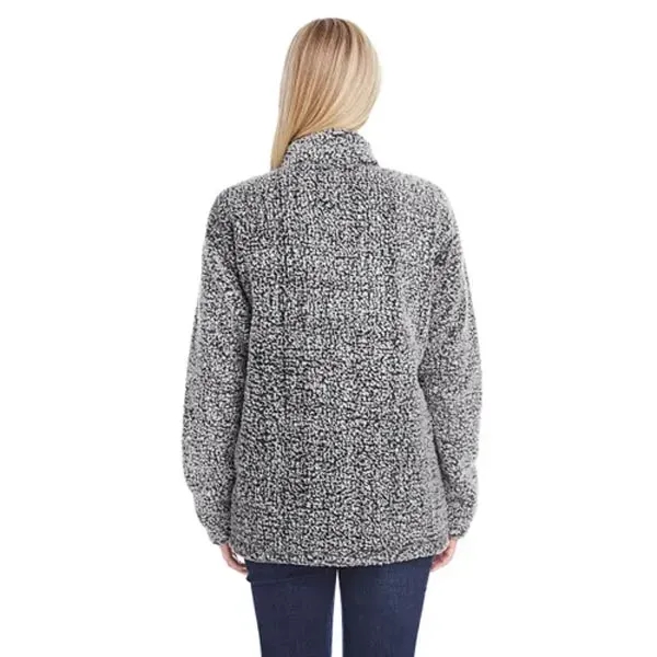 J America Ladies' Epic Sherpa Quarter-Zip - J America Ladies' Epic Sherpa Quarter-Zip - Image 4 of 6