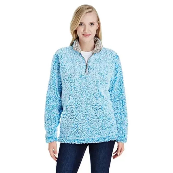 J America Ladies' Epic Sherpa Quarter-Zip - J America Ladies' Epic Sherpa Quarter-Zip - Image 2 of 6