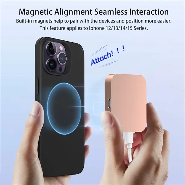 Magnetic Fast Wireless Charger Station for iPhone AirPods - Magnetic Fast Wireless Charger Station for iPhone AirPods - Image 5 of 9