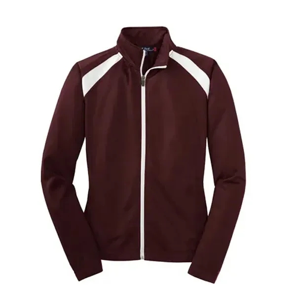 Sport-Tek Ladies Tricot Track Jacket - Dark/All - Sport-Tek Ladies Tricot Track Jacket - Dark/All - Image 9 of 11