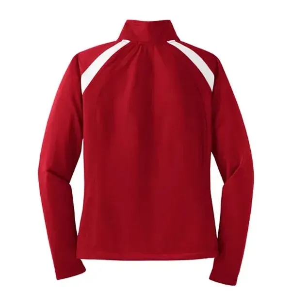 Sport-Tek Ladies Tricot Track Jacket - Dark/All - Sport-Tek Ladies Tricot Track Jacket - Dark/All - Image 8 of 11