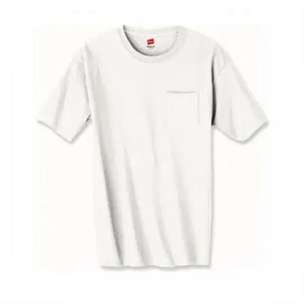 Hanes 6 oz. Tagless T-Shirt with Pocket - White/Neutral - Hanes 6 oz. Tagless T-Shirt with Pocket - White/Neutral - Image 0 of 0