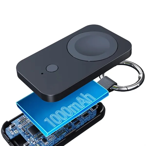 800mAh Portable Watch Wireless Power Bank with Keychain - 800mAh Portable Watch Wireless Power Bank with Keychain - Image 1 of 5