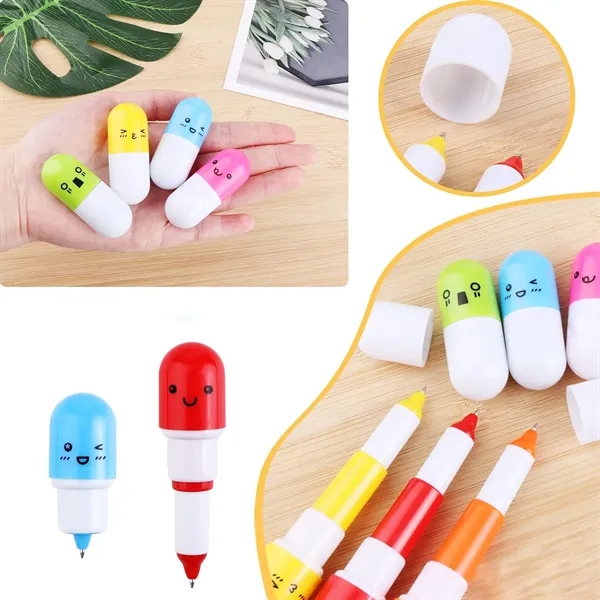Retractable Capsule Pill Ballpoint Pen - Retractable Capsule Pill Ballpoint Pen - Image 1 of 2