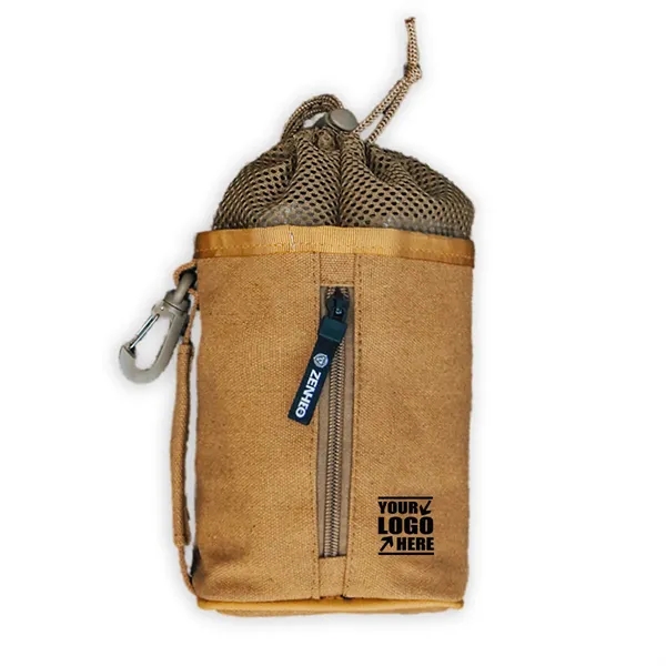Canvas Portable Pocket Water Bottle Holder - Canvas Portable Pocket Water Bottle Holder - Image 0 of 5