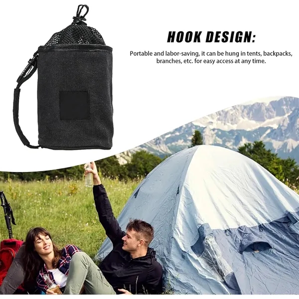 Canvas Portable Pocket Water Bottle Holder - Canvas Portable Pocket Water Bottle Holder - Image 4 of 5