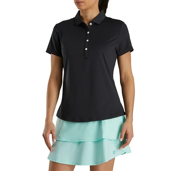 FootJoy Women's Solid Lisle Polo - FootJoy Women's Solid Lisle Polo - Image 3 of 9