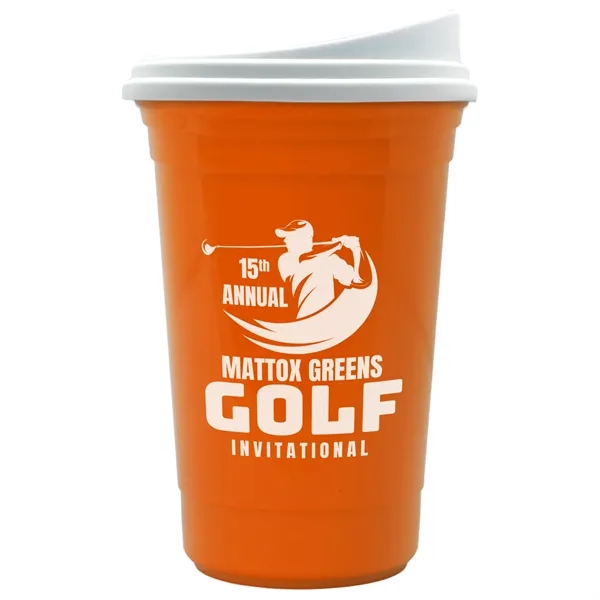 The Varsity Tumbler - 16 oz Double Wall with White Slide Lid - The Varsity Tumbler - 16 oz Double Wall with White Slide Lid - Image 2 of 13