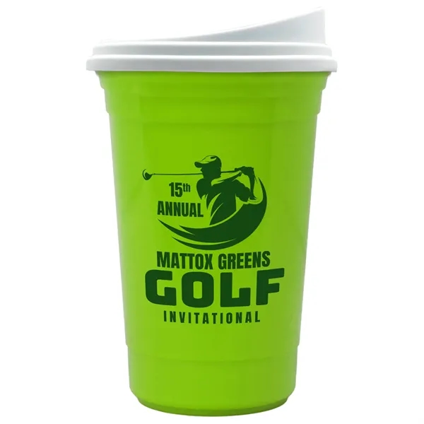 The Varsity Tumbler - 16 oz Double Wall with White Slide Lid - The Varsity Tumbler - 16 oz Double Wall with White Slide Lid - Image 3 of 13