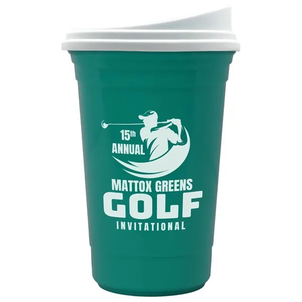 The Varsity Tumbler - 16 oz Double Wall with White Slide Lid - The Varsity Tumbler - 16 oz Double Wall with White Slide Lid - Image 7 of 13