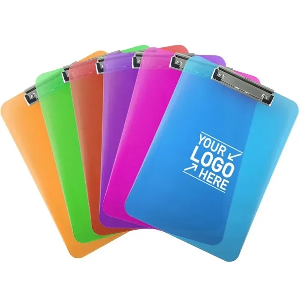 Plastic Clipboard Transparent Color Letter Size - Plastic Clipboard Transparent Color Letter Size - Image 0 of 5