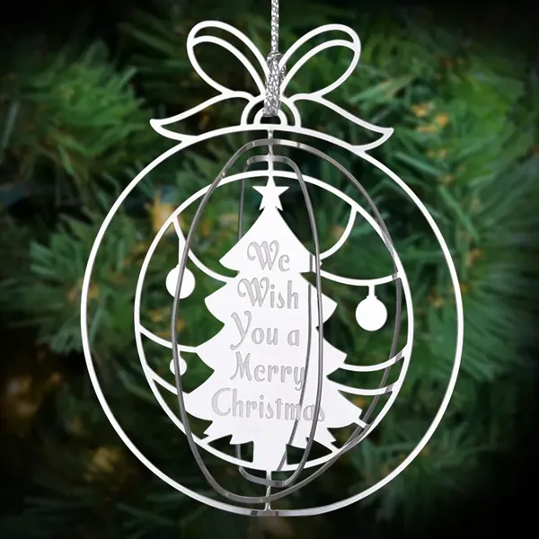 Custom Silver 3D Rotation Ornaments - Custom Silver 3D Rotation Ornaments - Image 0 of 1