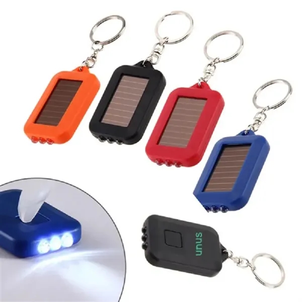 Solar Powered LED Flashlight Keychain - Solar Powered LED Flashlight Keychain - Image 0 of 1