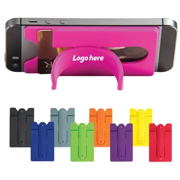Silicone Phone Wallet With Stand - Silicone Phone Wallet With Stand - Image 0 of 5