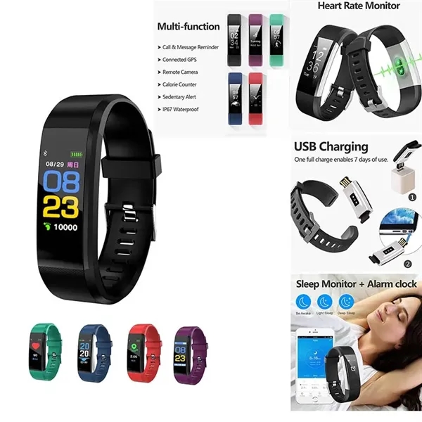 Smart Fitness Watch with Sleep Monitor, Step Counter - Smart Fitness Watch with Sleep Monitor, Step Counter - Image 1 of 1
