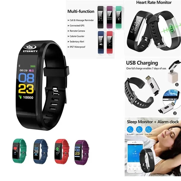 Smart Fitness Watch with Sleep Monitor, Step Counter - Smart Fitness Watch with Sleep Monitor, Step Counter - Image 0 of 1